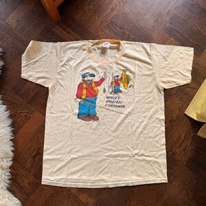 1982 vintage World’s Greatest Fisherman Jerzees impulse brand Graphic tee